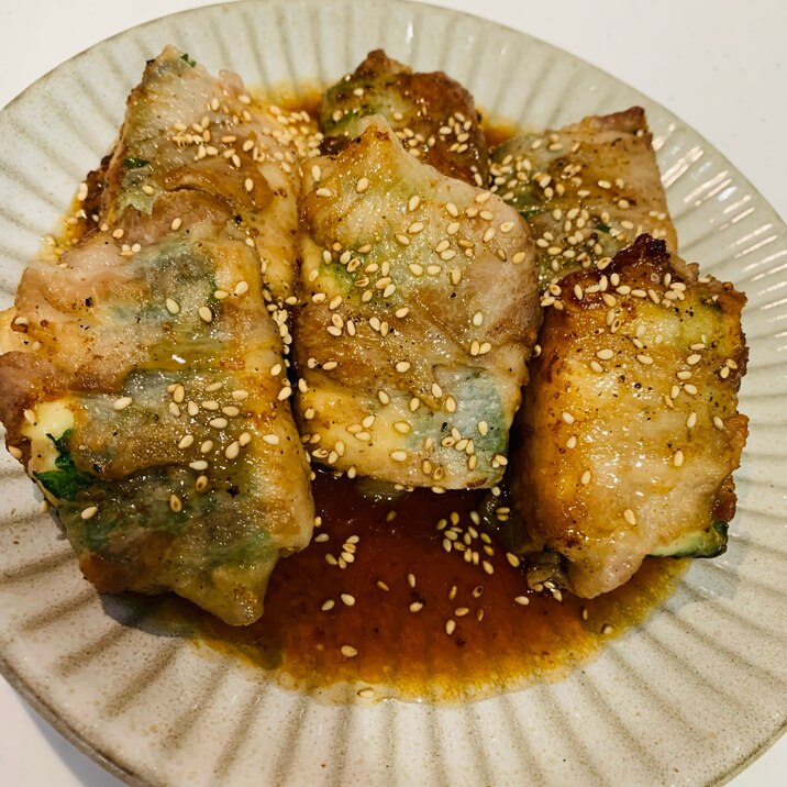 厚揚げ豆腐の肉巻き!